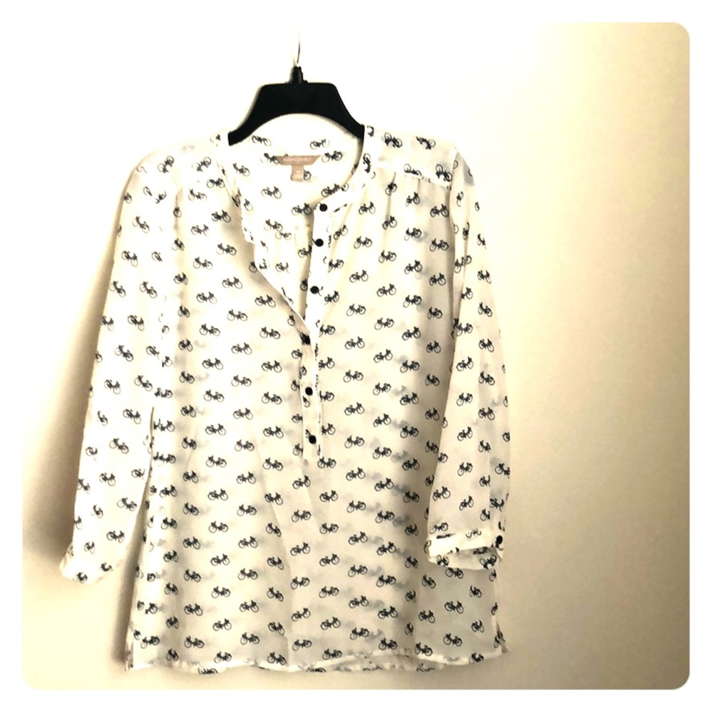 Banana Republic Bicycle Pattern Top